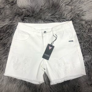 Guess | Girls White Denim Shorts | Size 14